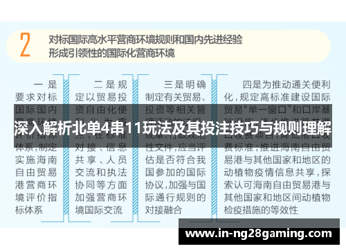 深入解析北单4串11玩法及其投注技巧与规则理解