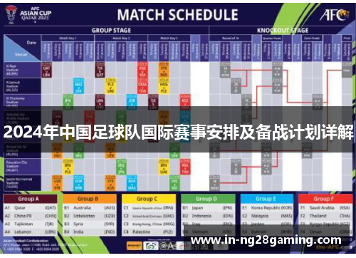 2024年中国足球队国际赛事安排及备战计划详解